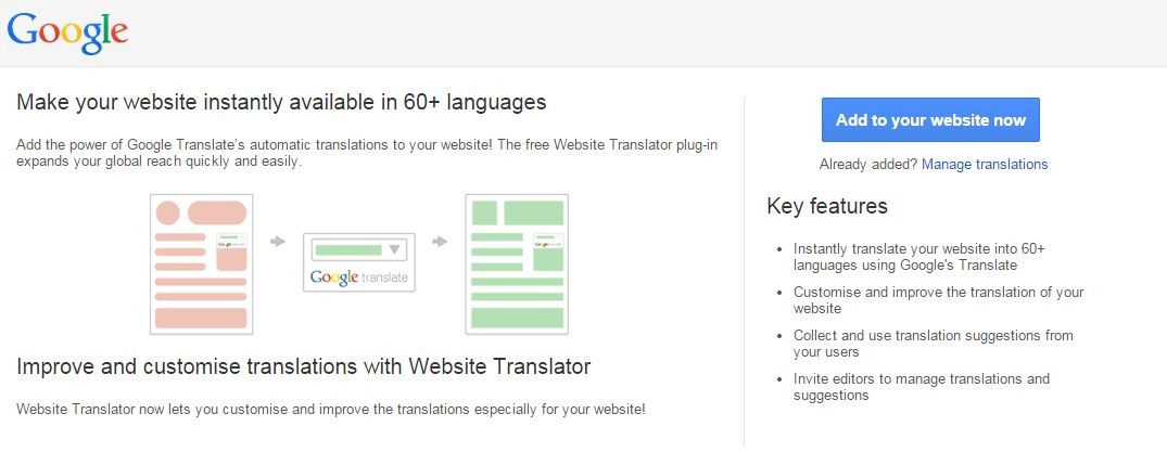 What does using Google Translator mean for my website?