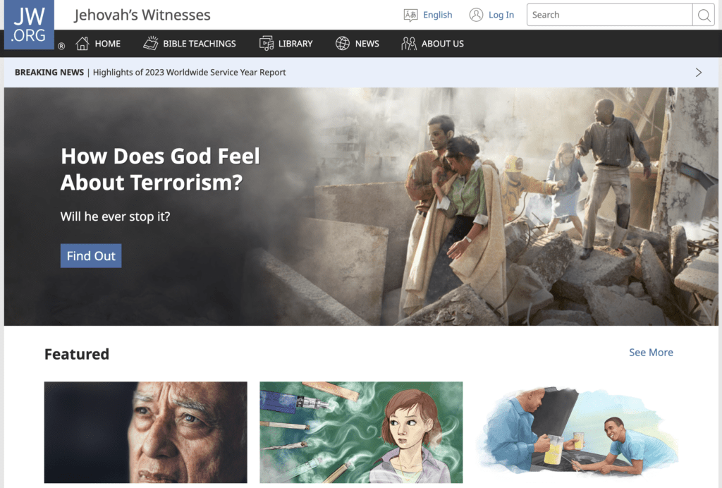 Jehovah’s Witnesses website
